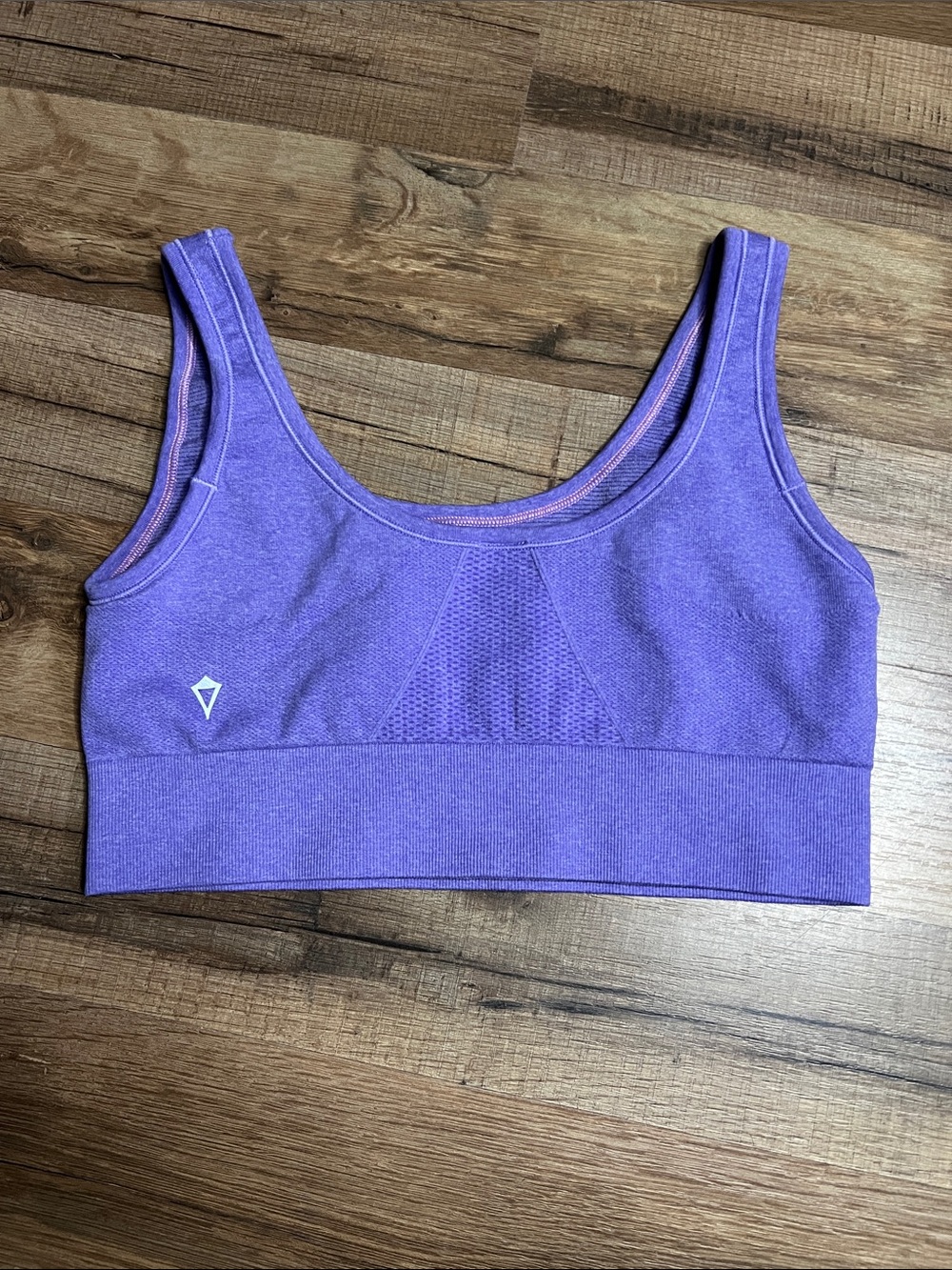 Ivivva Lavender Seamless Mesh-Front Sports Bra girls size 14 not padded
